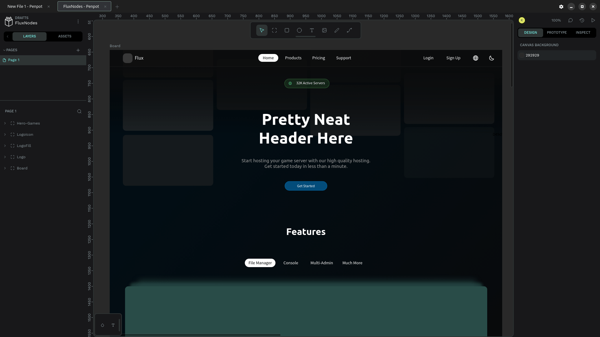 Screenshot of Penpot Desktop on Linux