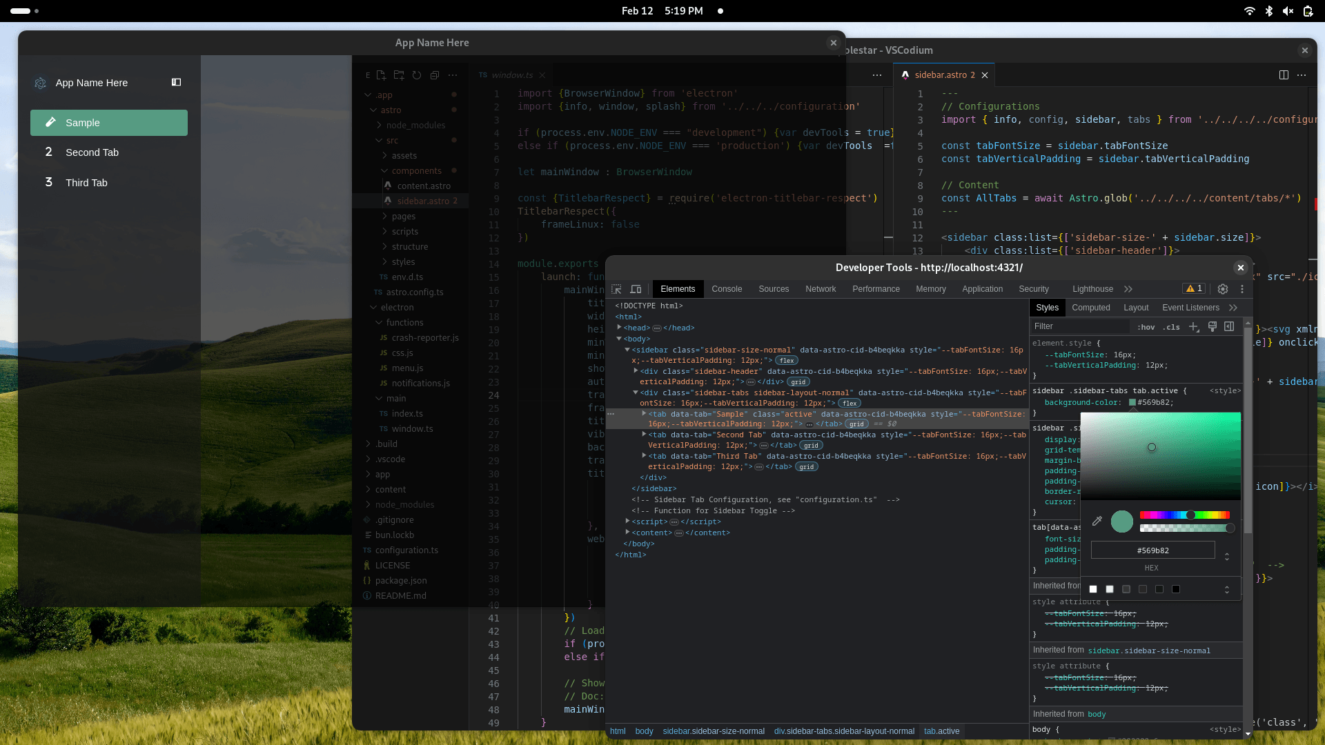 Screenshot of Nexus Polestar on Linux